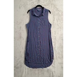Kavu Brighton Plaid Dress Size L Granola Travel Van Life Naturecore Farmcore